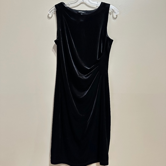 Jessica Black Velvet Sleeveless Dress Midi Size 10 Elegant Grand Party - Picture 2 of 11